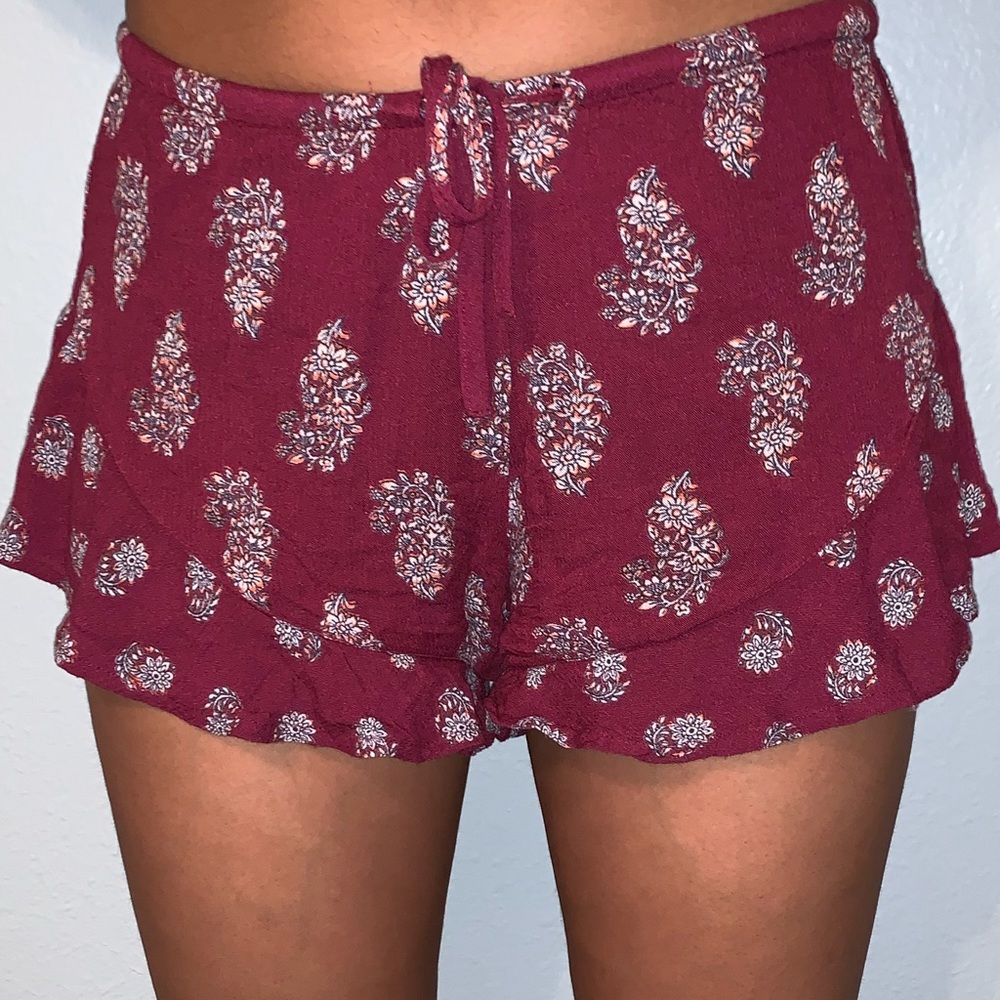 Burgundy shorts